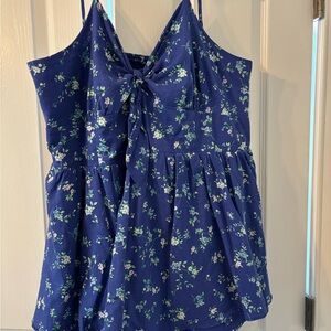 ARULA Blue Tie Front Camisole